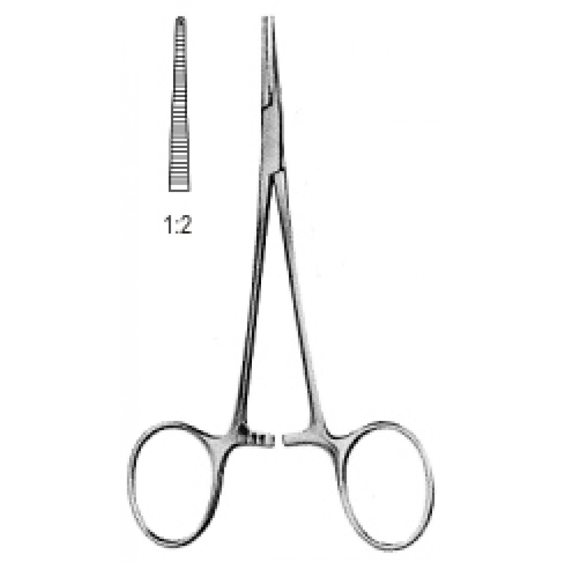 14.0072.12 Halstead Mikro Mosquito Forseps Düz 1x2T 12cm