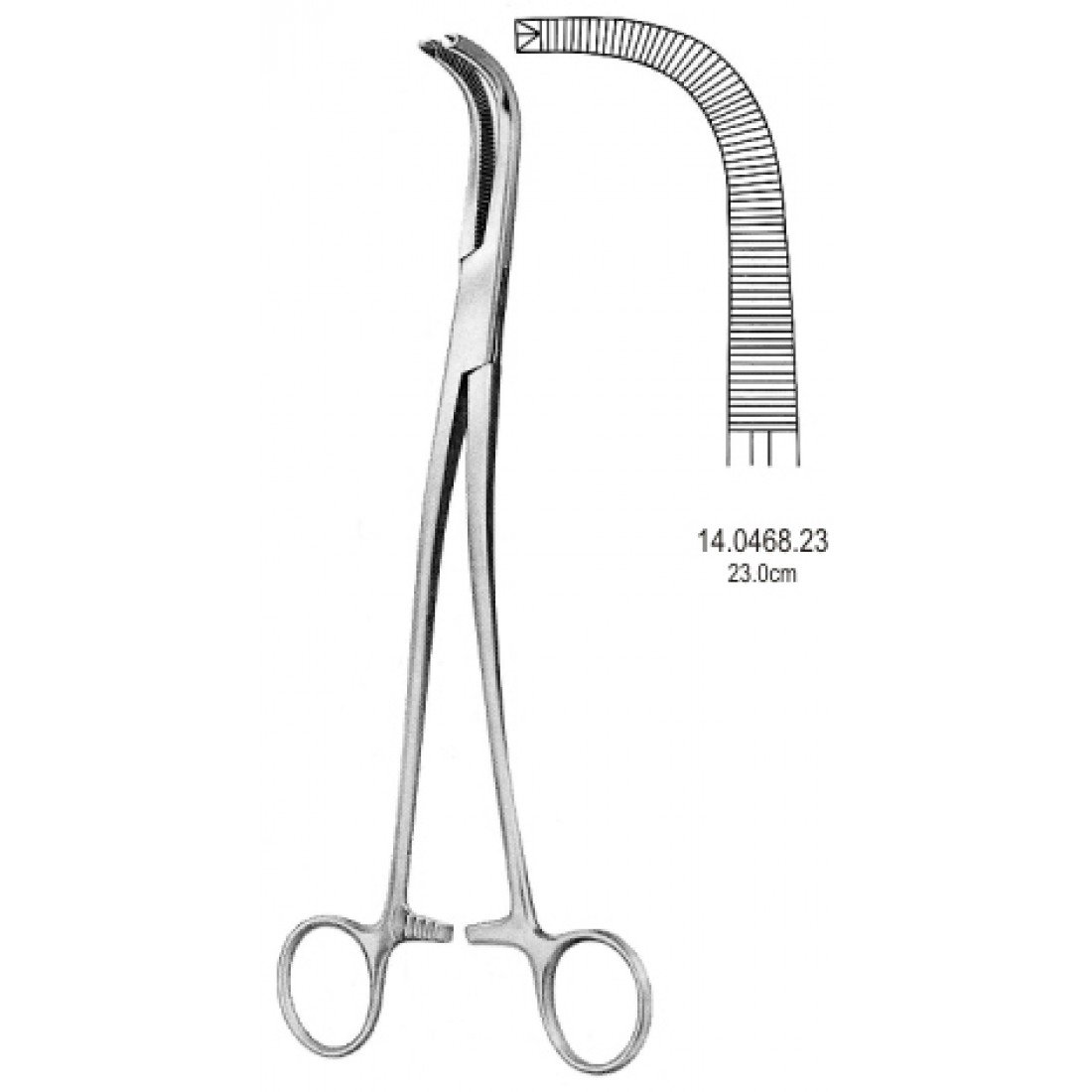 14.0468.23 Gray Safra Kanalı Klempi 1x2T 23cm Fig.2