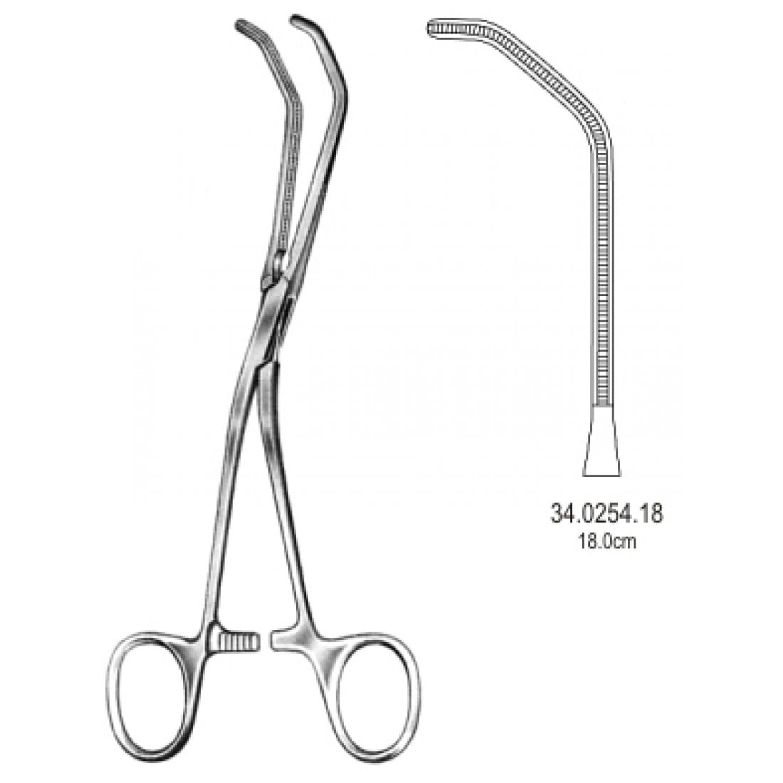 34.0254.18 DeBakey Reynolds Anastomoz Klemp 18cm