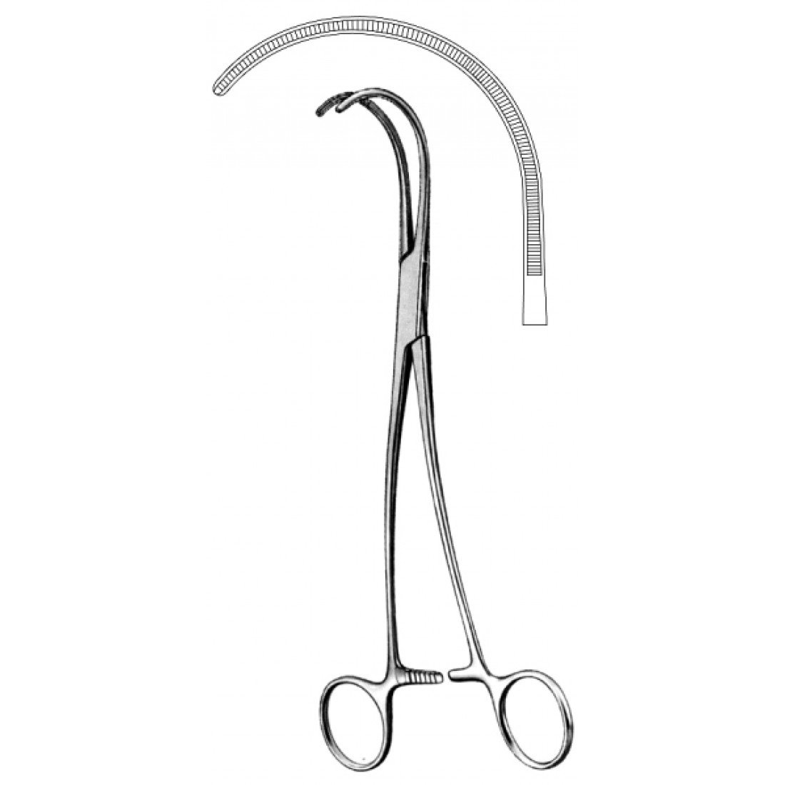 34.0300.26 DeBakey Atravmatik Aort Forseps 26cm