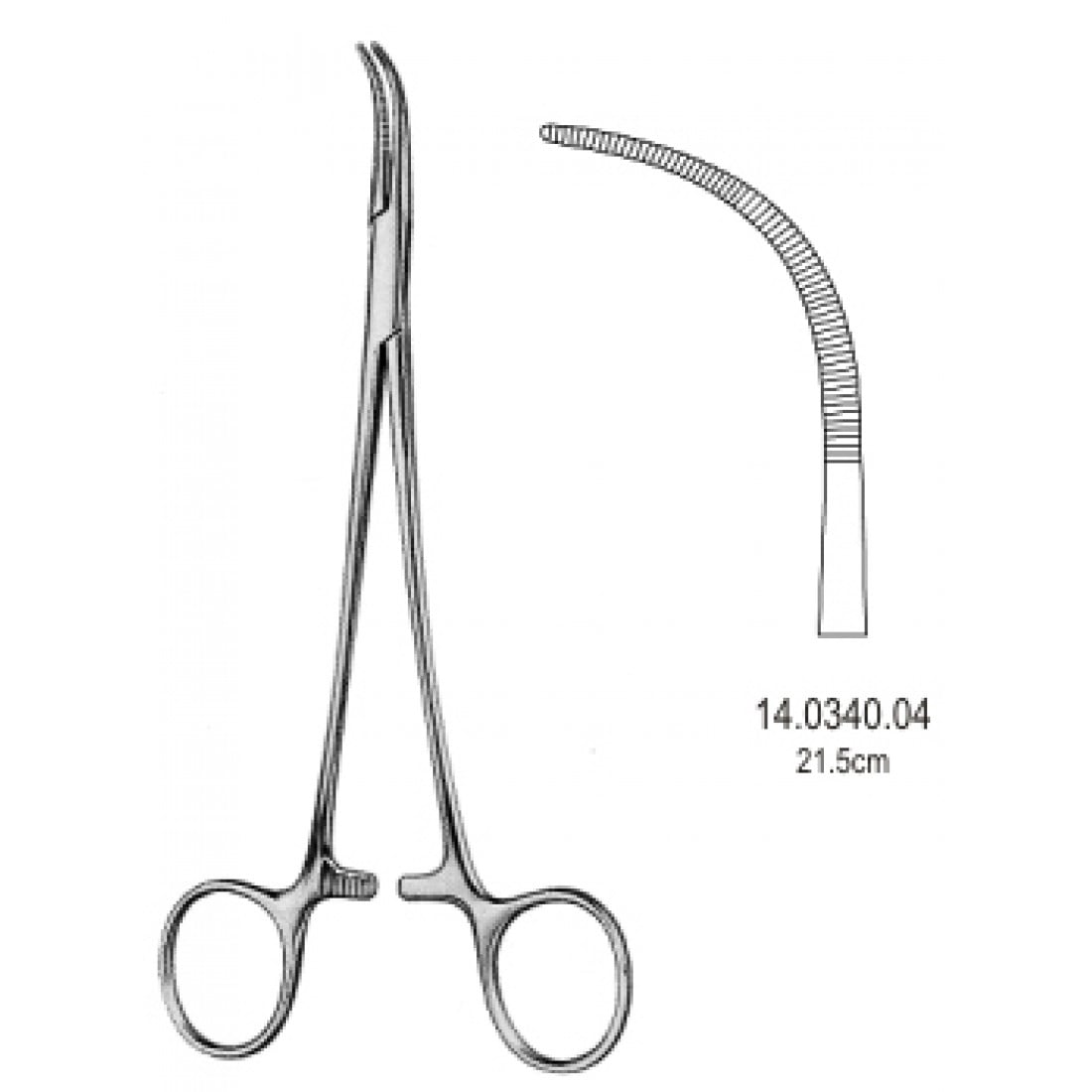 14.0340.04 Overholt Diseksiyon & Ligaşür Forseps 21.5cm Fig.4