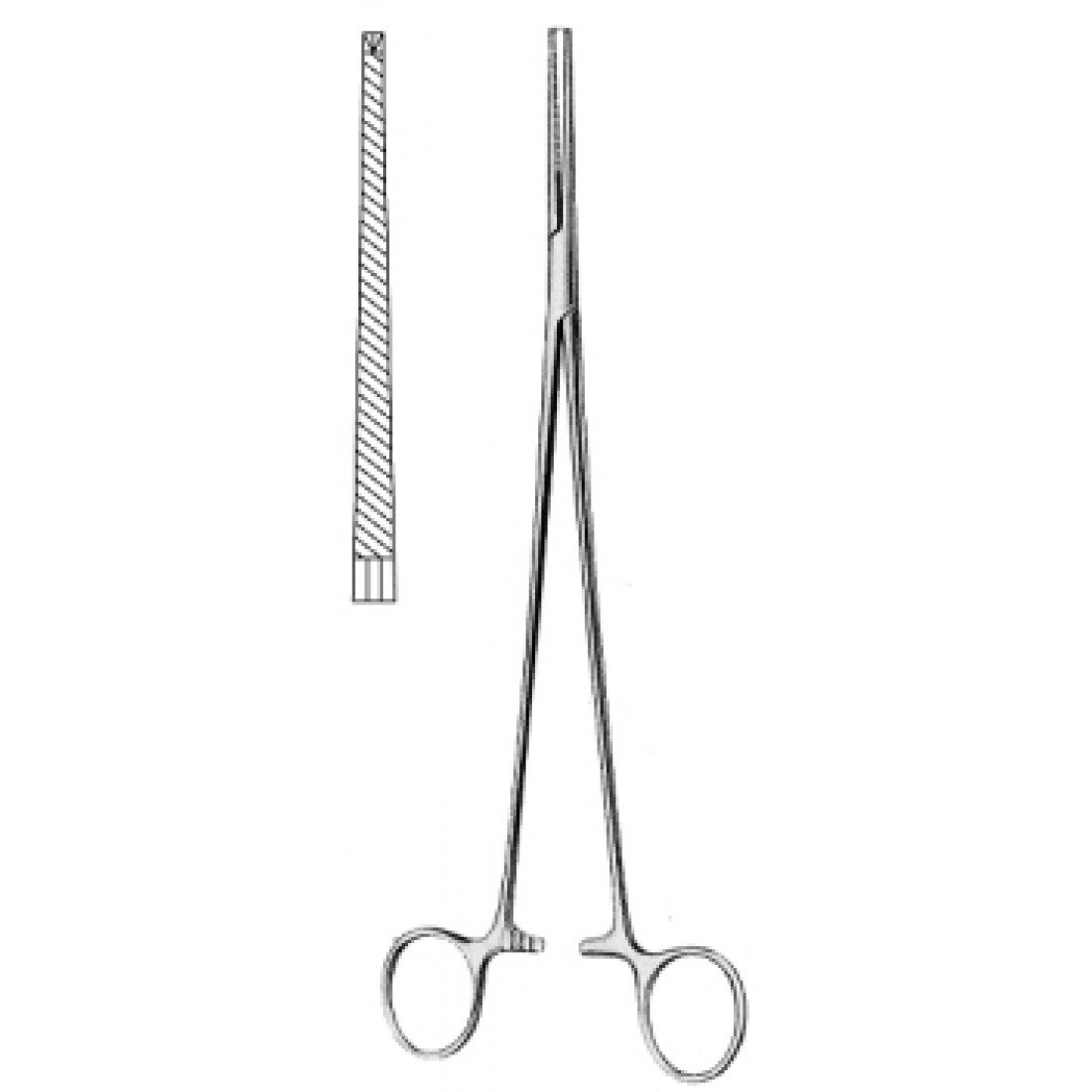 14.0302.24 Bengolea Hemostatik Forseps Düz 1x2T 24cm