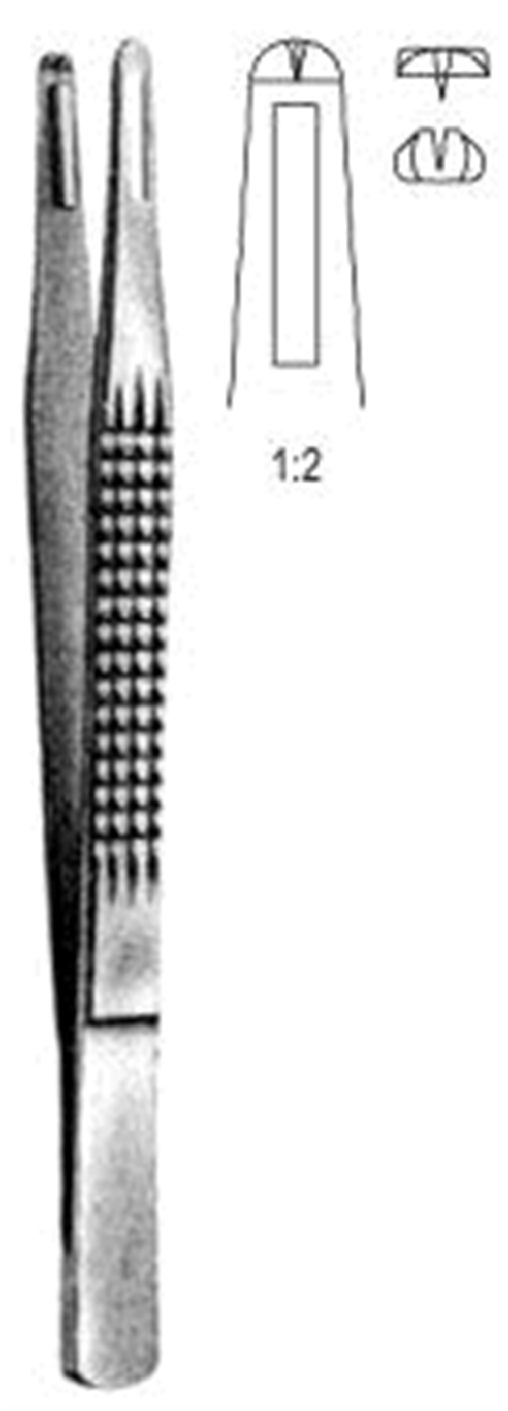 12.0182.12 Charnley Sutur Forsepsi 1x2T, 12.5cm