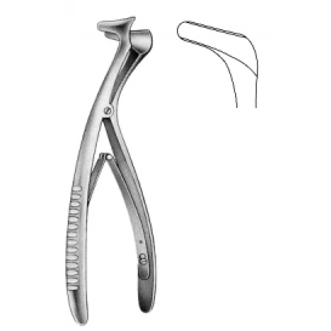 46.0056.13 Tieck-Halle Burun Spekulumm Eğri 13.5cm