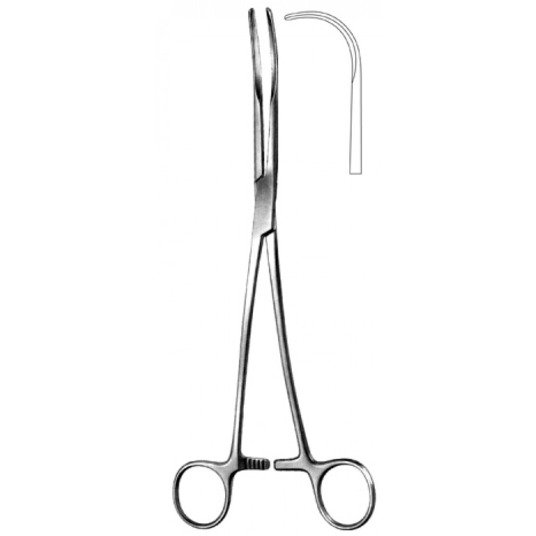 36.0772.24 Semb Ligaşür Forseps Eğri 24cm