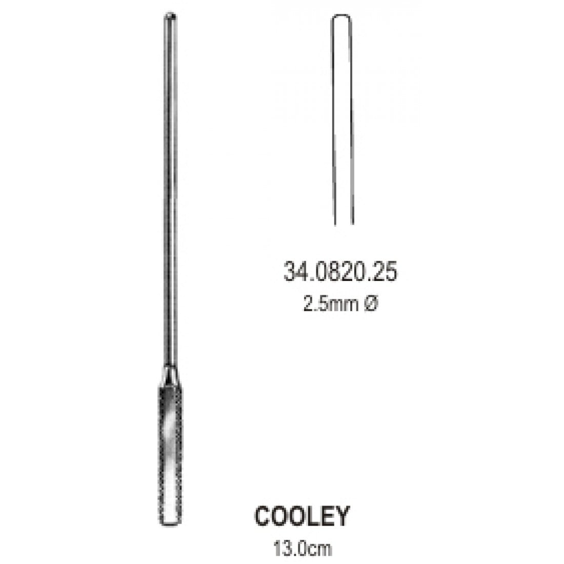 34.0820.25 Cooley Vasküler Dilatör 2.5mm, 13cm