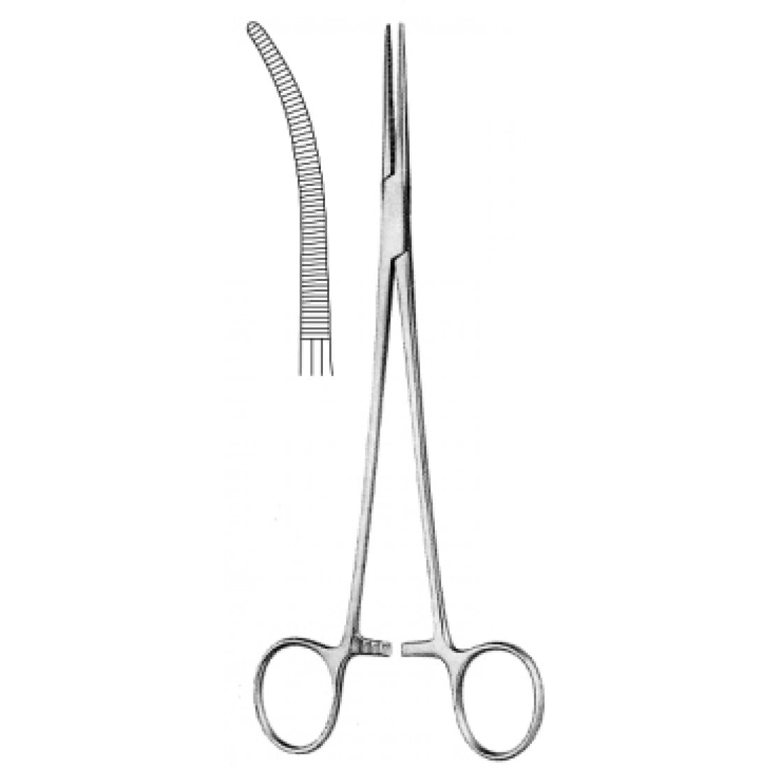14.0311.20 Heiss Hemostatik Forseps  Eğri 20cm