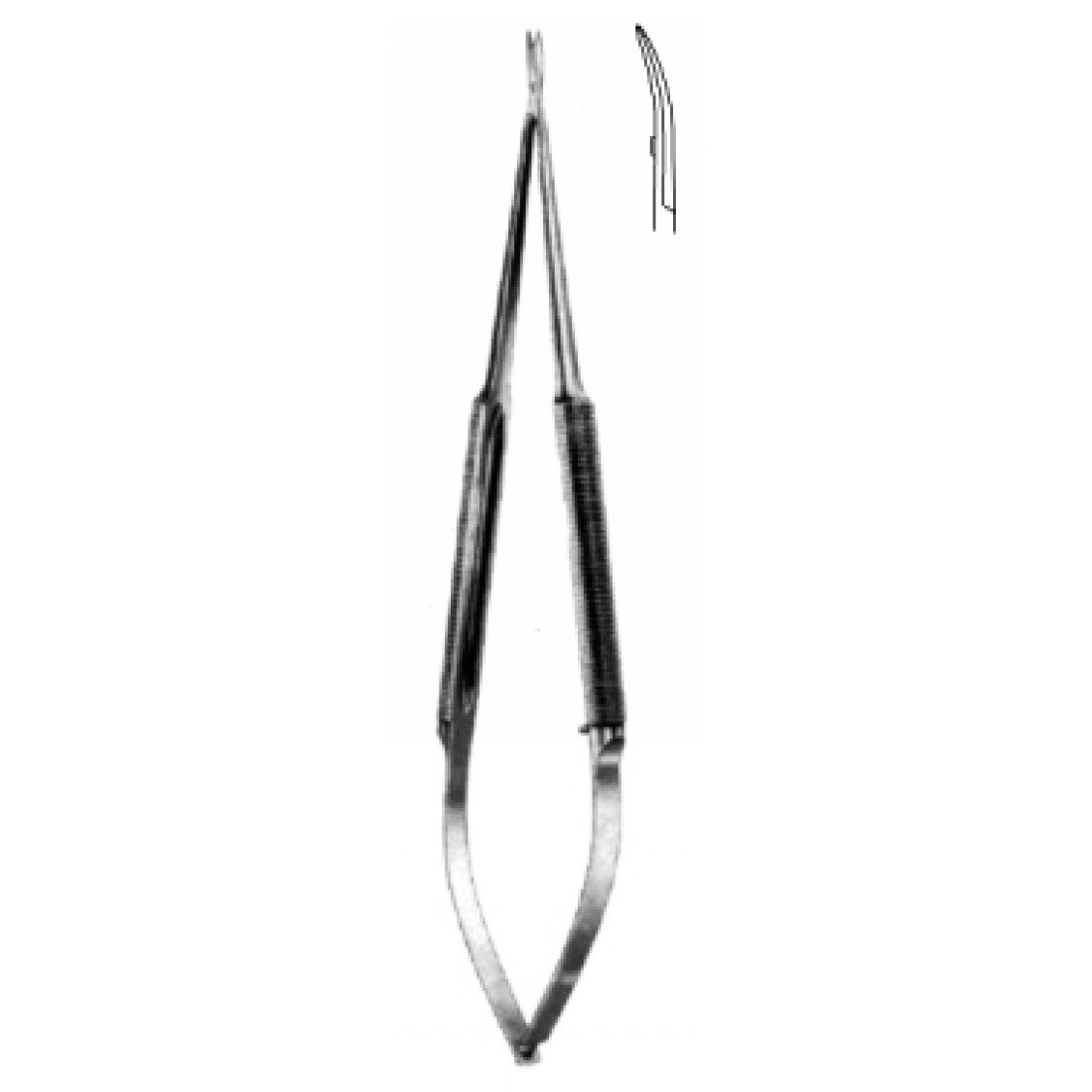 10.0970.18 Mikro Cerrahi Makası Eğri 18cm