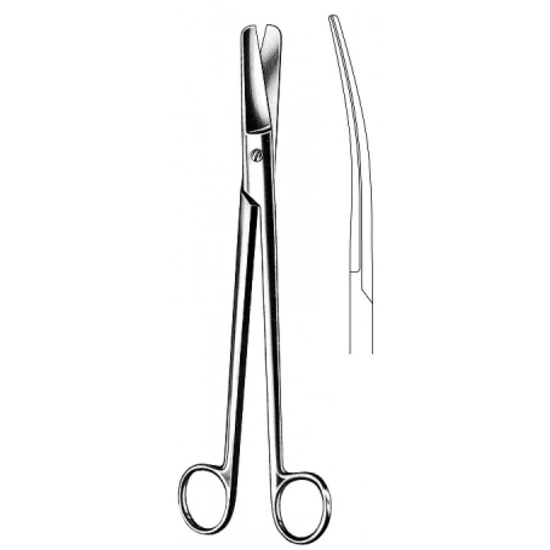 10.0637.27 DUBOIS Jinekoloji Makası Eğri 27cm