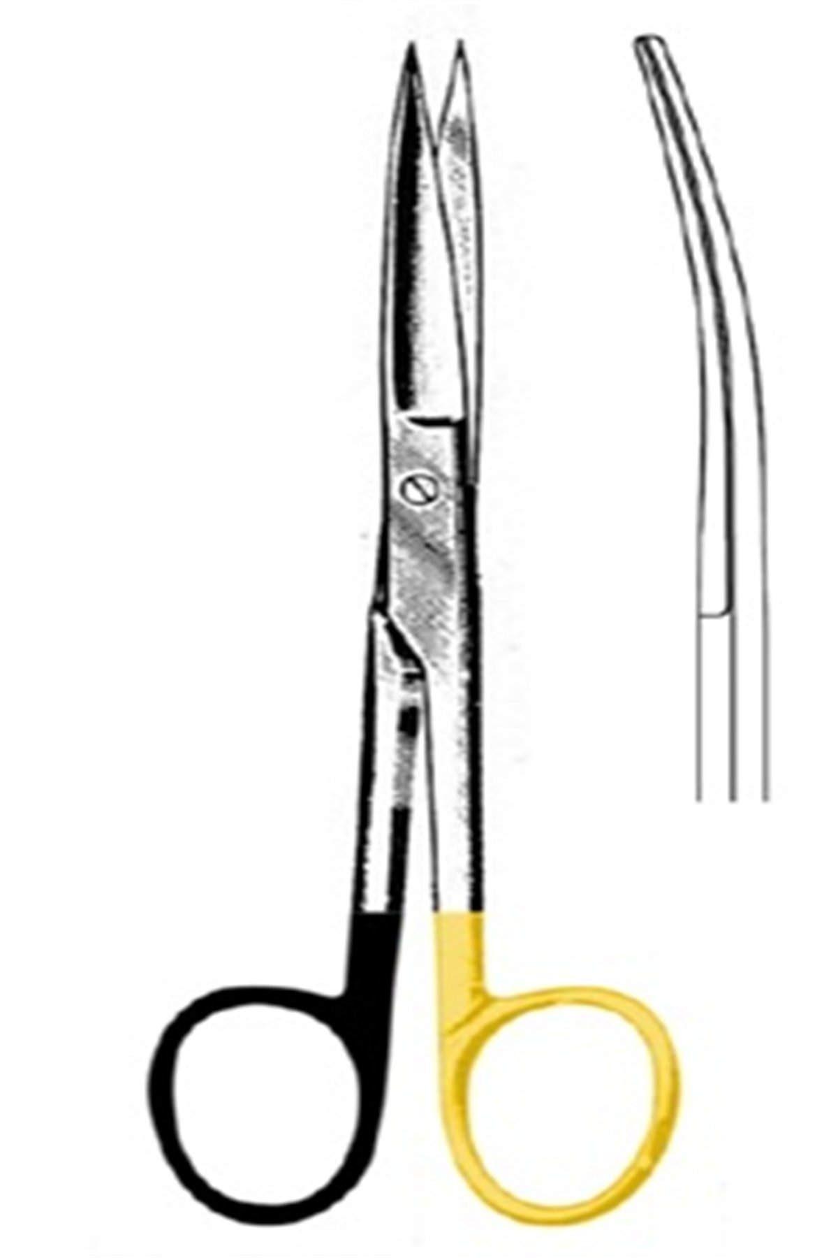 09.5039.14 Deaver Makas Eğri Keskin/Keskin 14cm S/CUT, TC