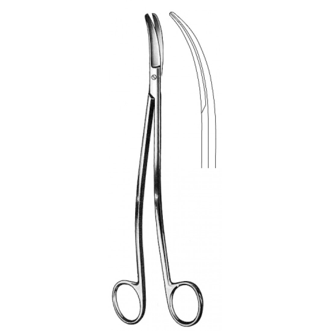 10.0504.24 SATINSKY Vena Cava & Torax Makas Eğri 24cm