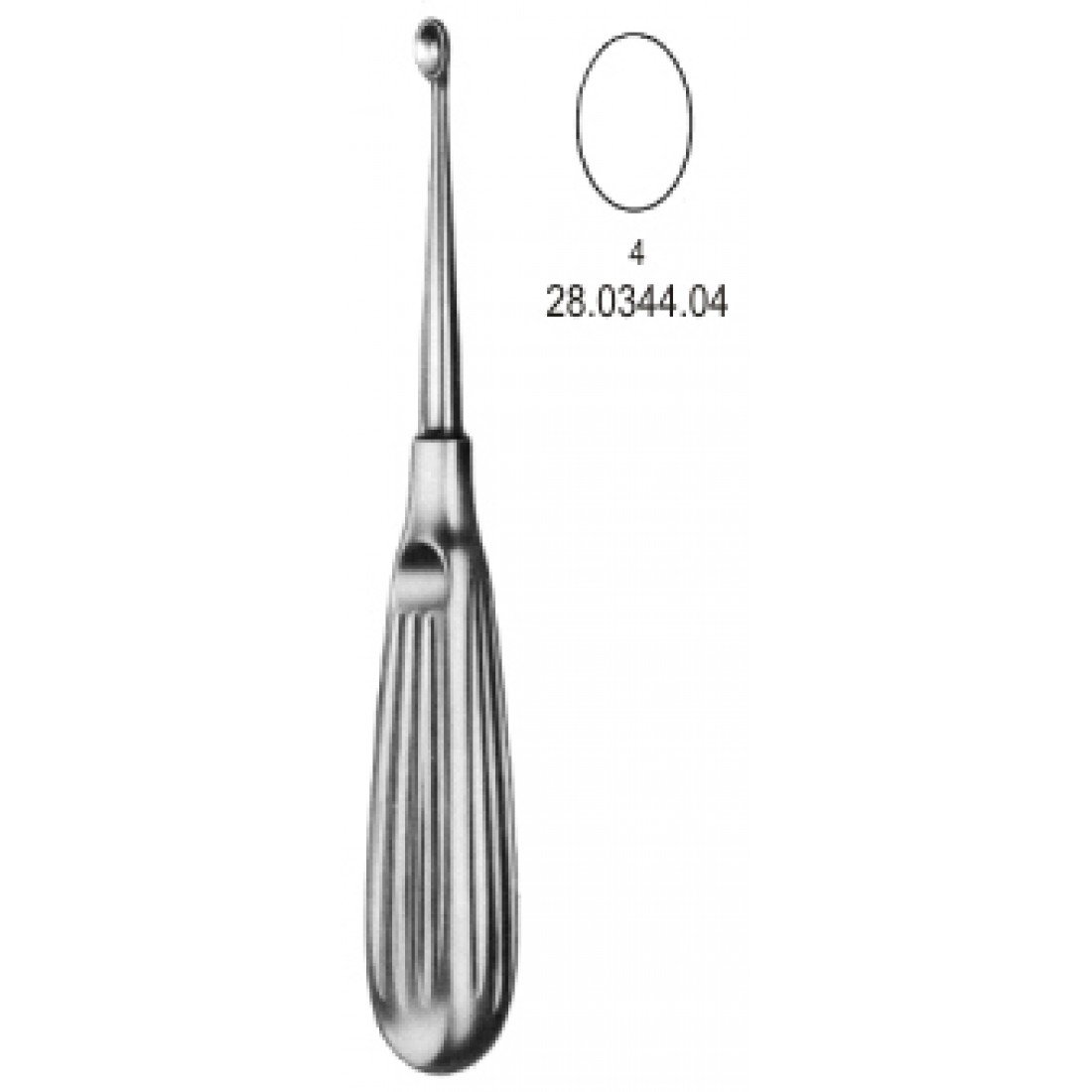 28.0344.04 Volkmann Kemik Küreti 17cm, Fig.4