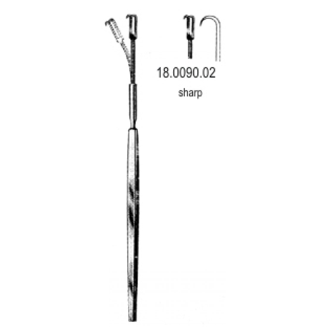 18.0090.02 Kanca Ekartör Keskin Esnek 2pr. 16cm
