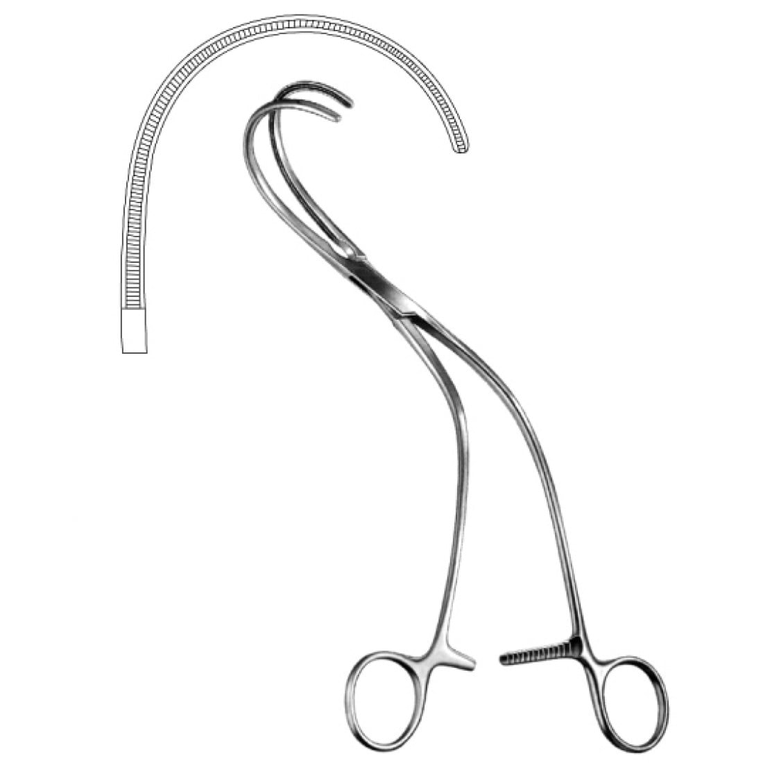 34.0320.02 Weber Atravmatik Aort Klemp Sağ 26cm