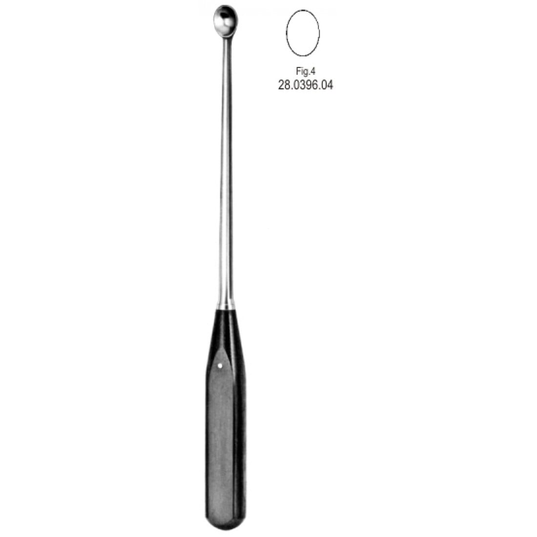 28.0396.04 Volkmann Kemik Küreti  27cm Fig.4
