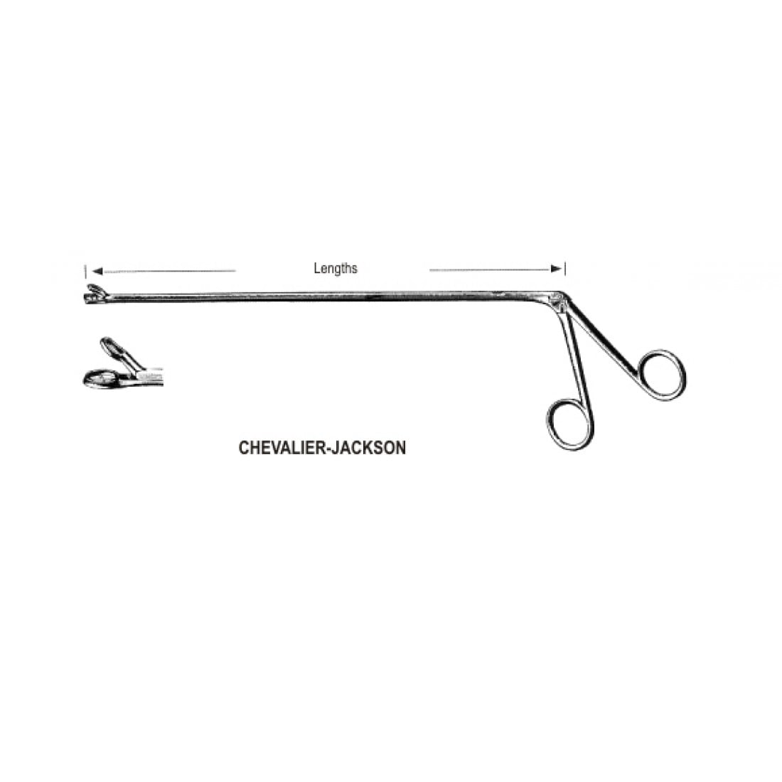 50.0335.30 Chevalier Jackson Forseps Fig.5, 30cm