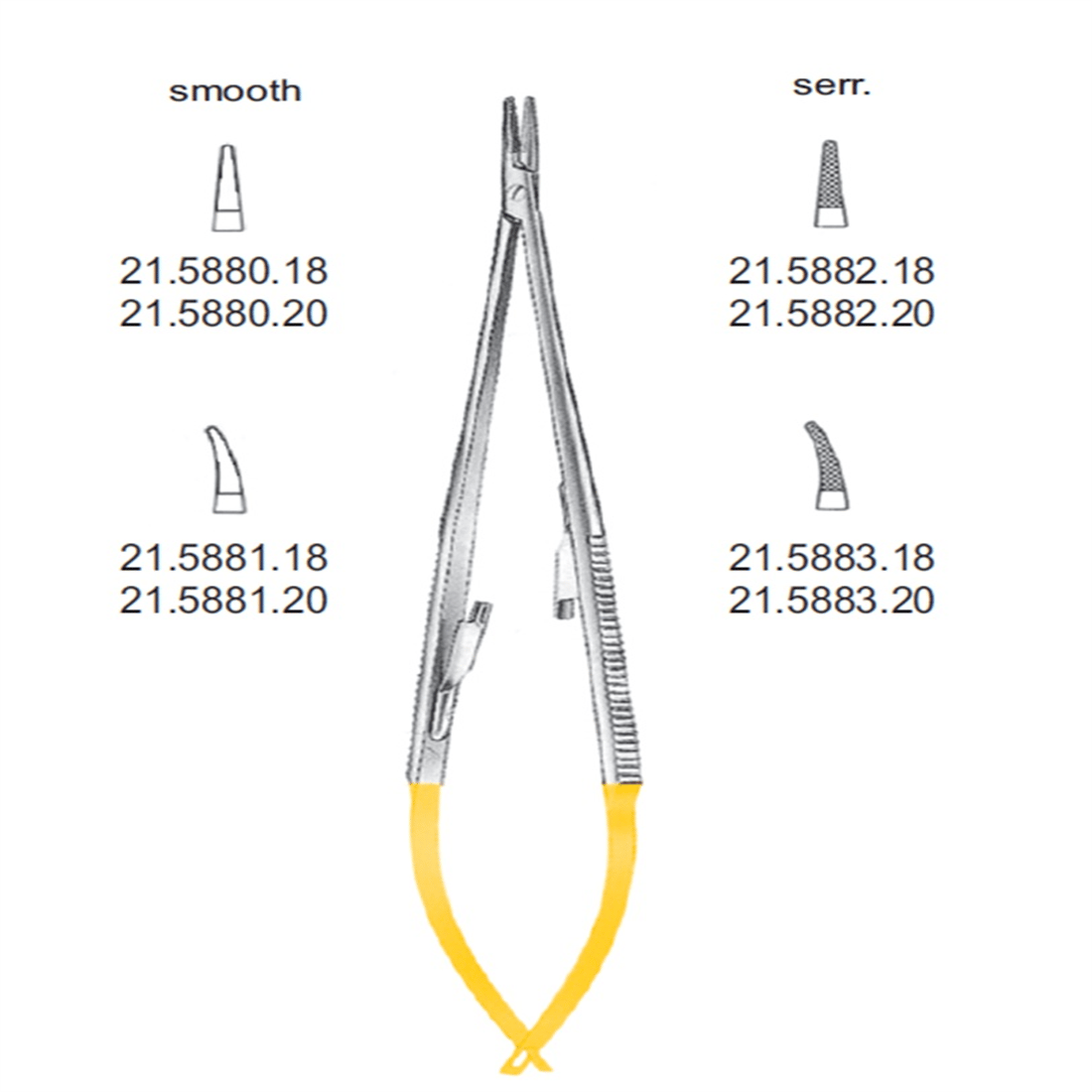 21.5880.18 Castroviejo Portegü Tırtıksız Kilitli 18cm TC