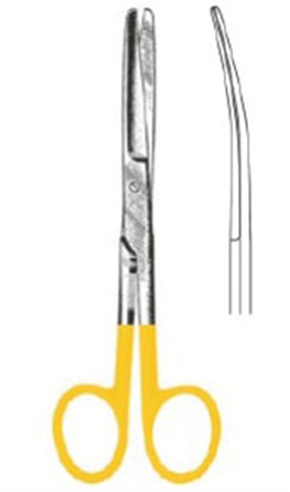Deaver Makas Eğri Künt/Künt 14cm TC