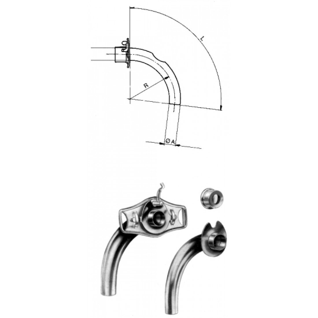 32.0260.13 Trakeotomi Tüpü Gümüş  Ø13mm, Fig.5