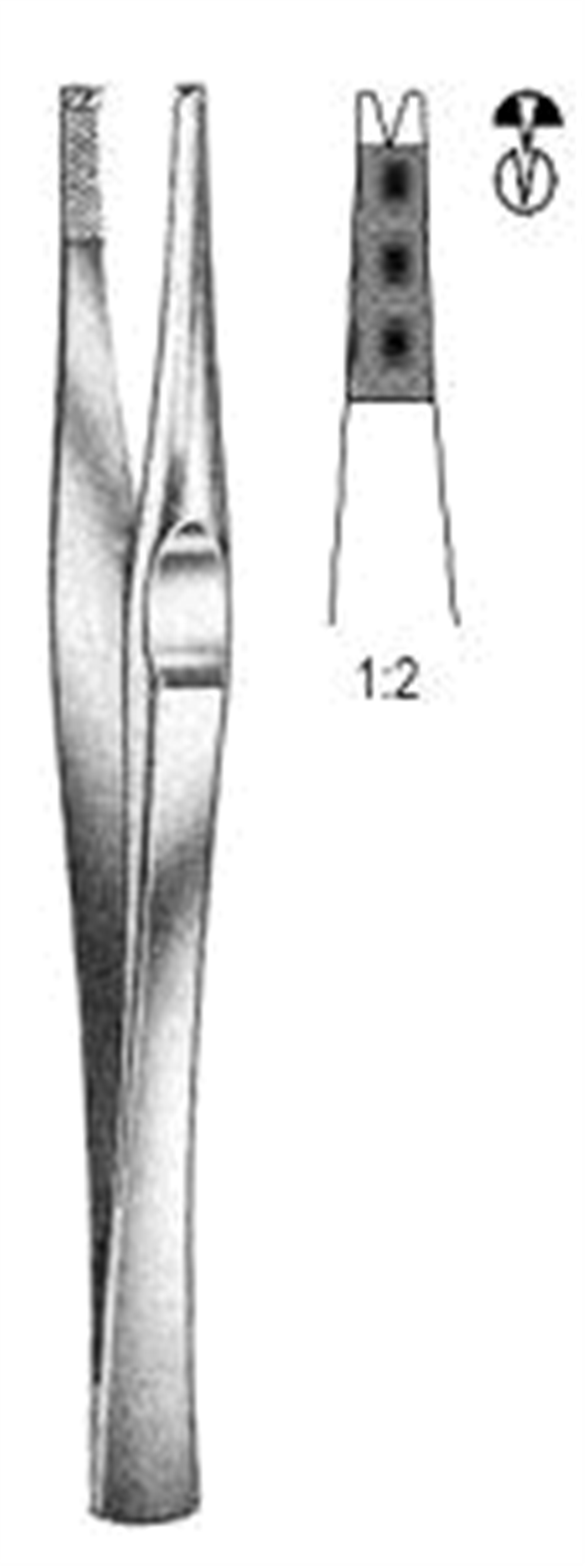 12.0166.12 Lanes Doku Forsepsi 1x2T 12.5cm