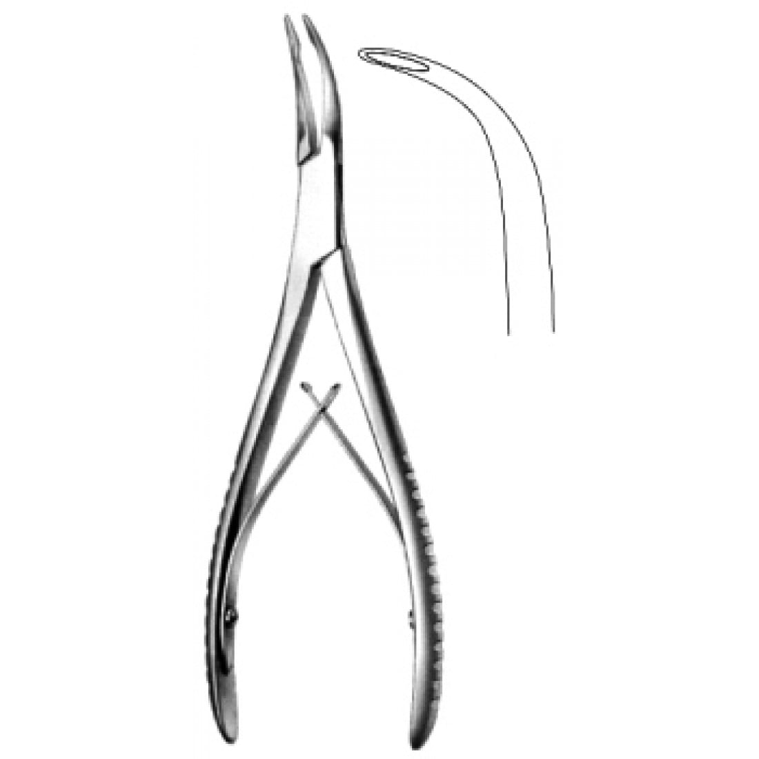 28.1154.02 Stellbrink Sinevektomi Ronjur Forsepsi  Eğri 2mm 17cm