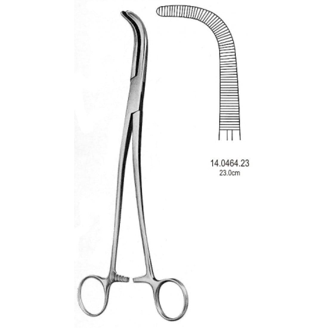 14.0464.23 Gray Safra Kanalı Klempi 23cm Fig.2