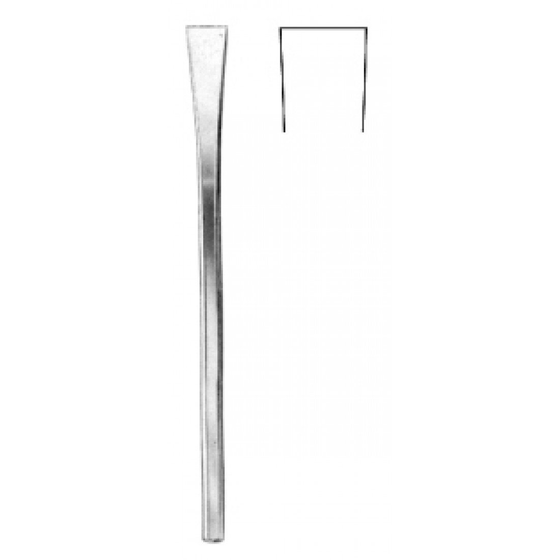 46.0640.12 Sheehan Nazal Osteotom, Altıgen Sap 12mm, 17cm