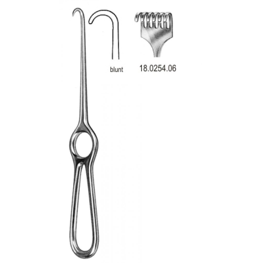 18.0254.06 Volkmann Ekartör Künt 6 Dişli 21.5cm