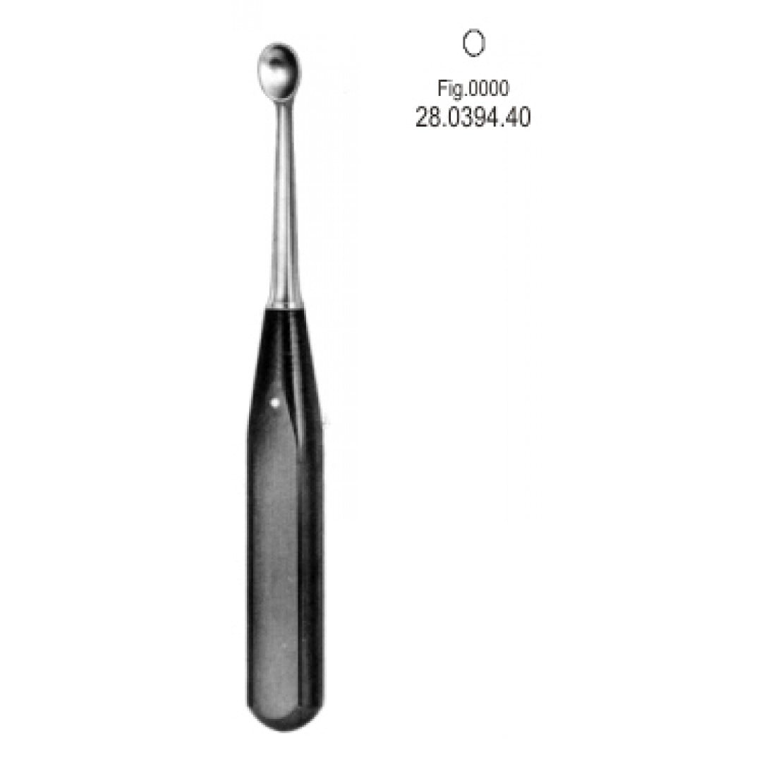 28.0394.40 Volkmann Kemik Küreti  17cm Fig.0000