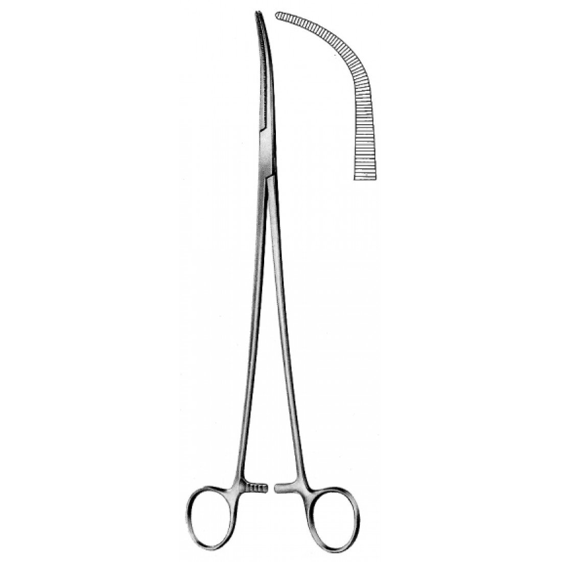 14.0366.02 Zenker Bronş Forseps Eğri 29.5cm