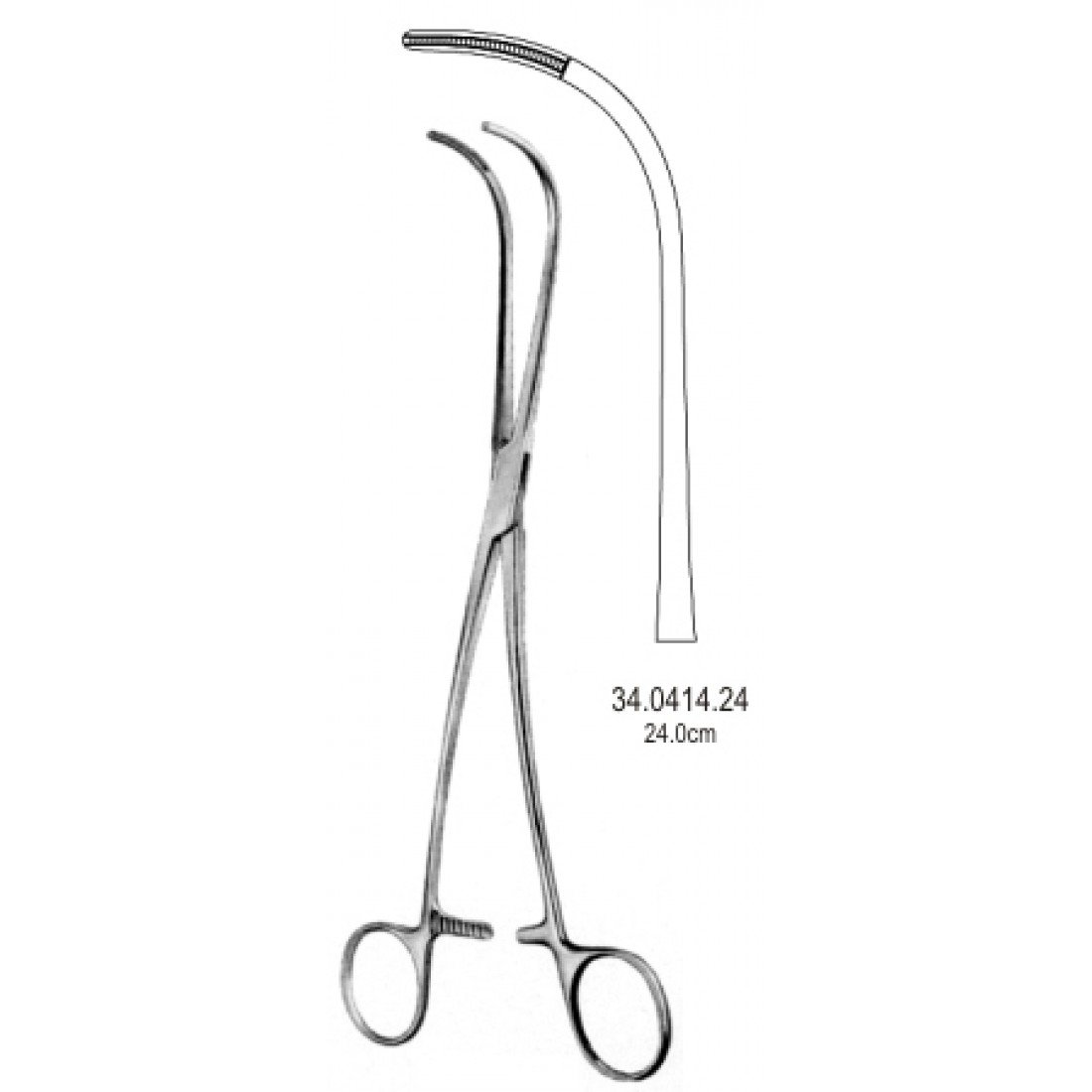 34.0414.24 DeBakey Ligaşür Atravmatik Klemp 24cm