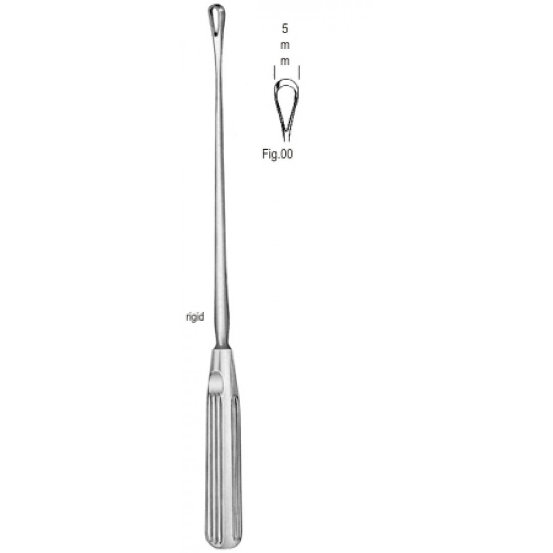 60.0842.05 Sims Rahim Küreti Sert Künt 5mm 31cm Fig.00
