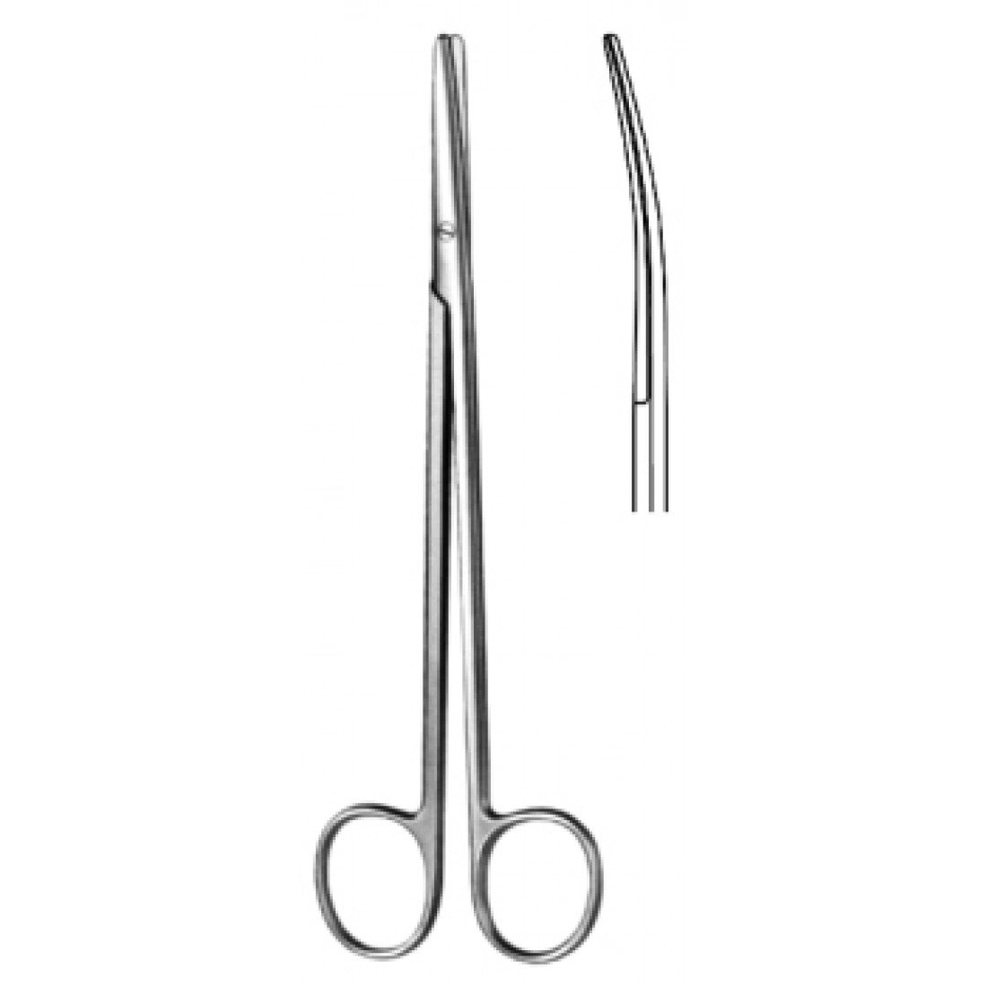 10.0361.18 Metzenbaum İnce Makas Eğri 18cm