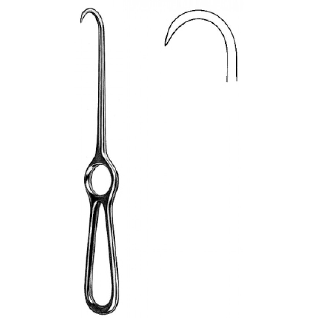 18.0260.21 Volkmann Kemik Kanca Ekartör Keskin 1 Dişli 21.5cm