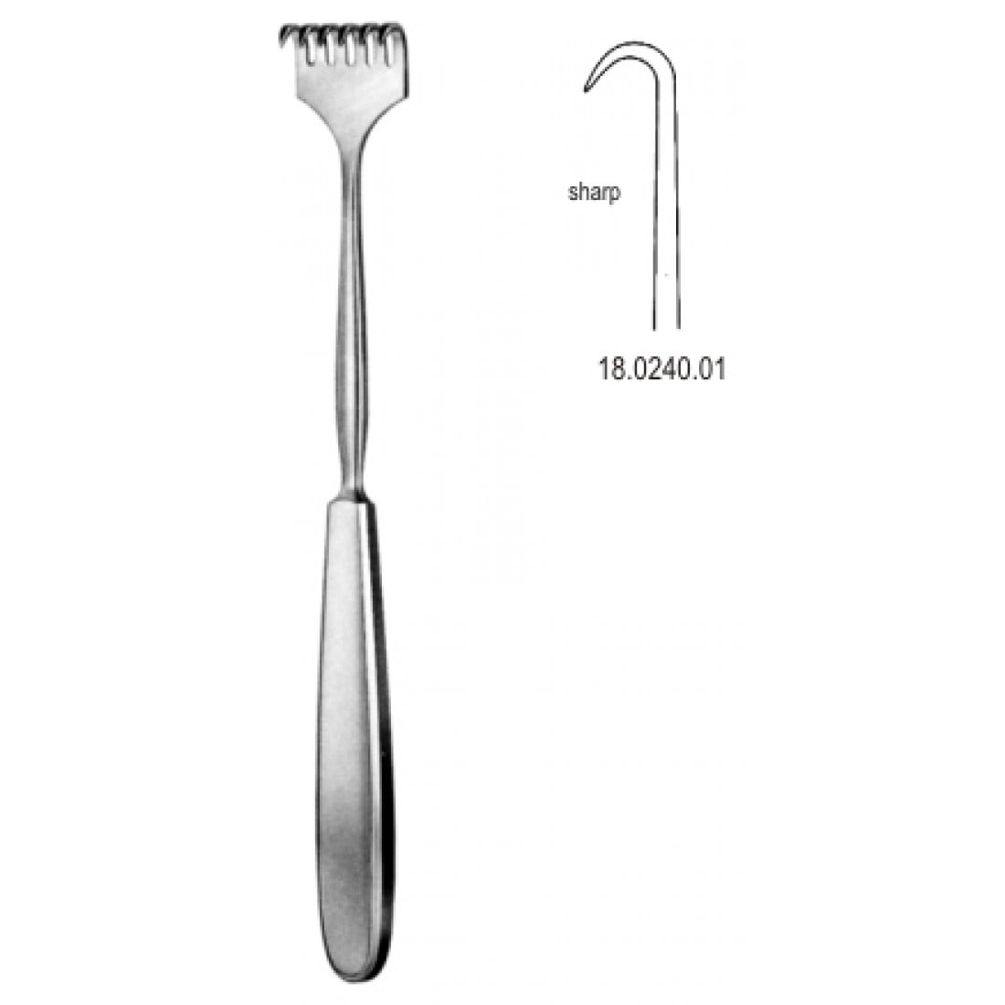 18.0240.01 Volkmann Ekartör 1 Dişli Keskin 23cm