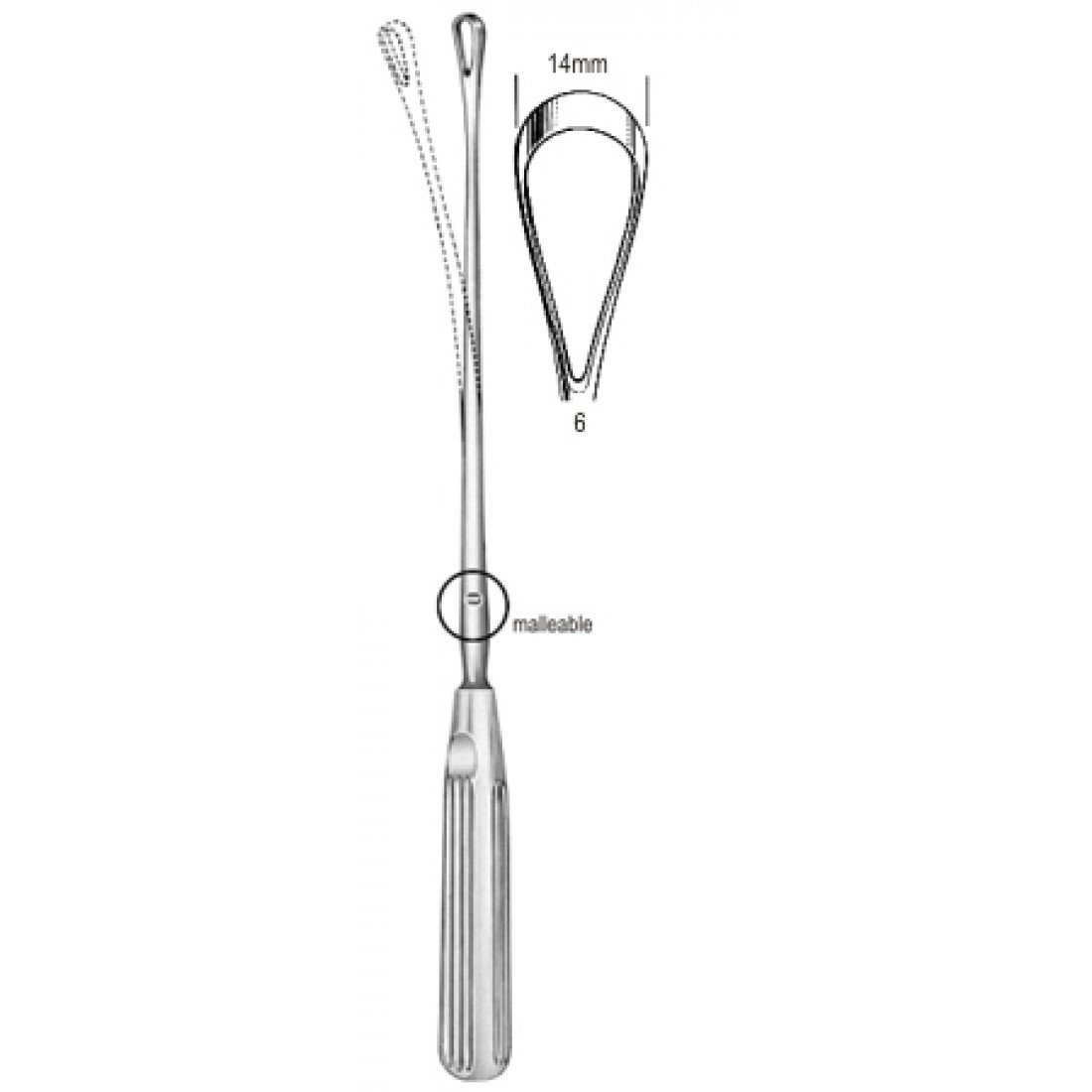 60.0844.14 Sims Rahim Küreti Bükülebilir Keskin 14mm 31cm Fig.6