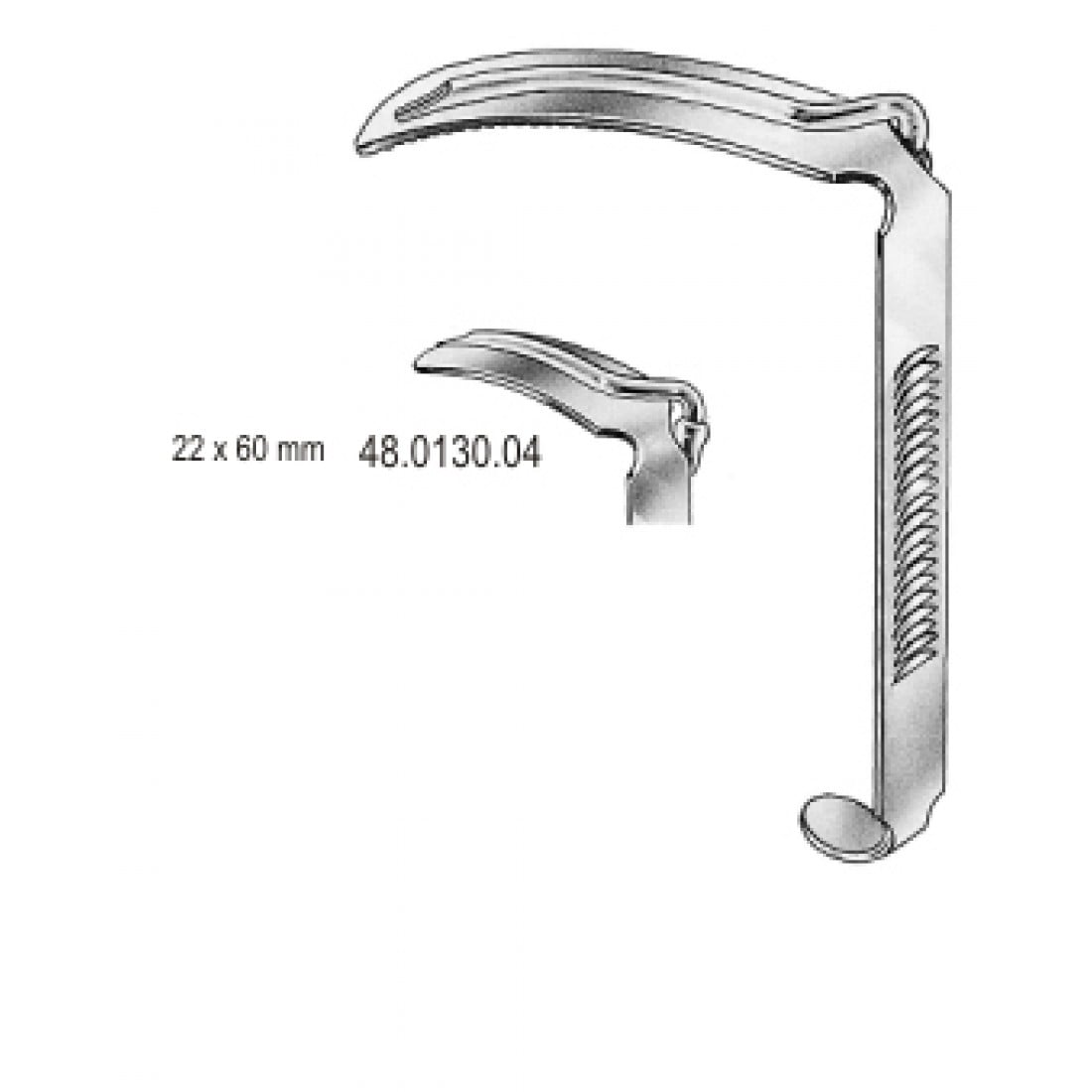 48.0130.04 Dil Basacağı,Davis Boyle Ağız Açacağı İçin Fig.4, 22x60mm