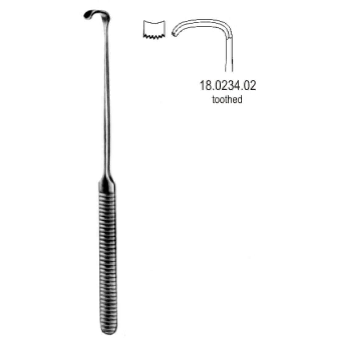 18.0234.02 Strandell Stille Ekartör 15x6mm, 19cm
