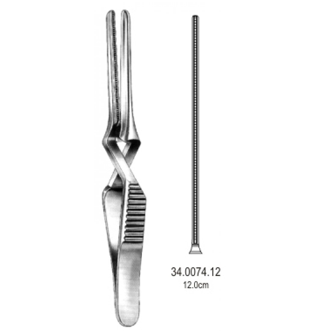 34.0074.12 DeBakey Buldog Klemp Atravmatik Düz 12cm
