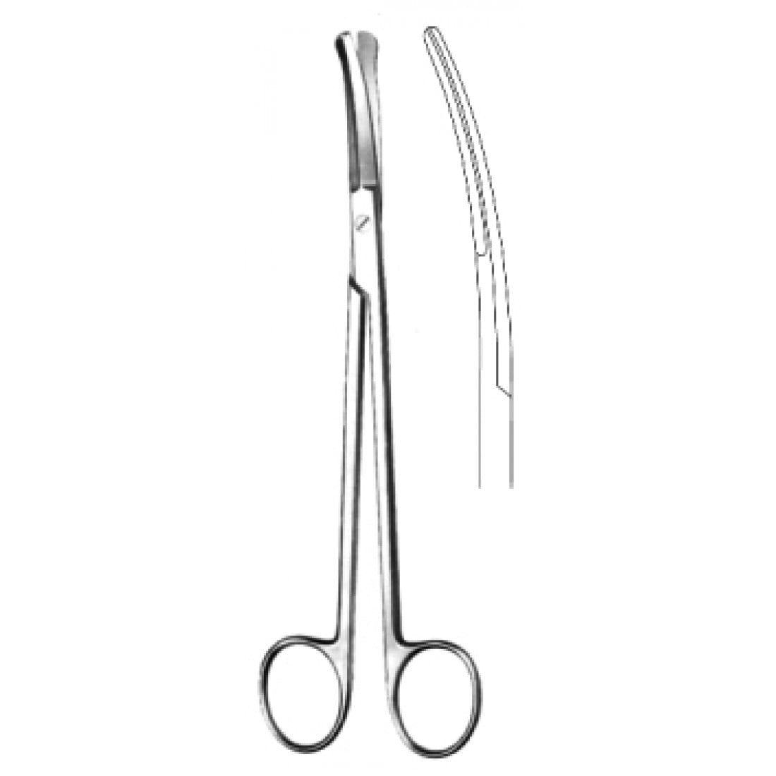 10.0428.19 GOOD Tonsil Makas  Eğri 19cm