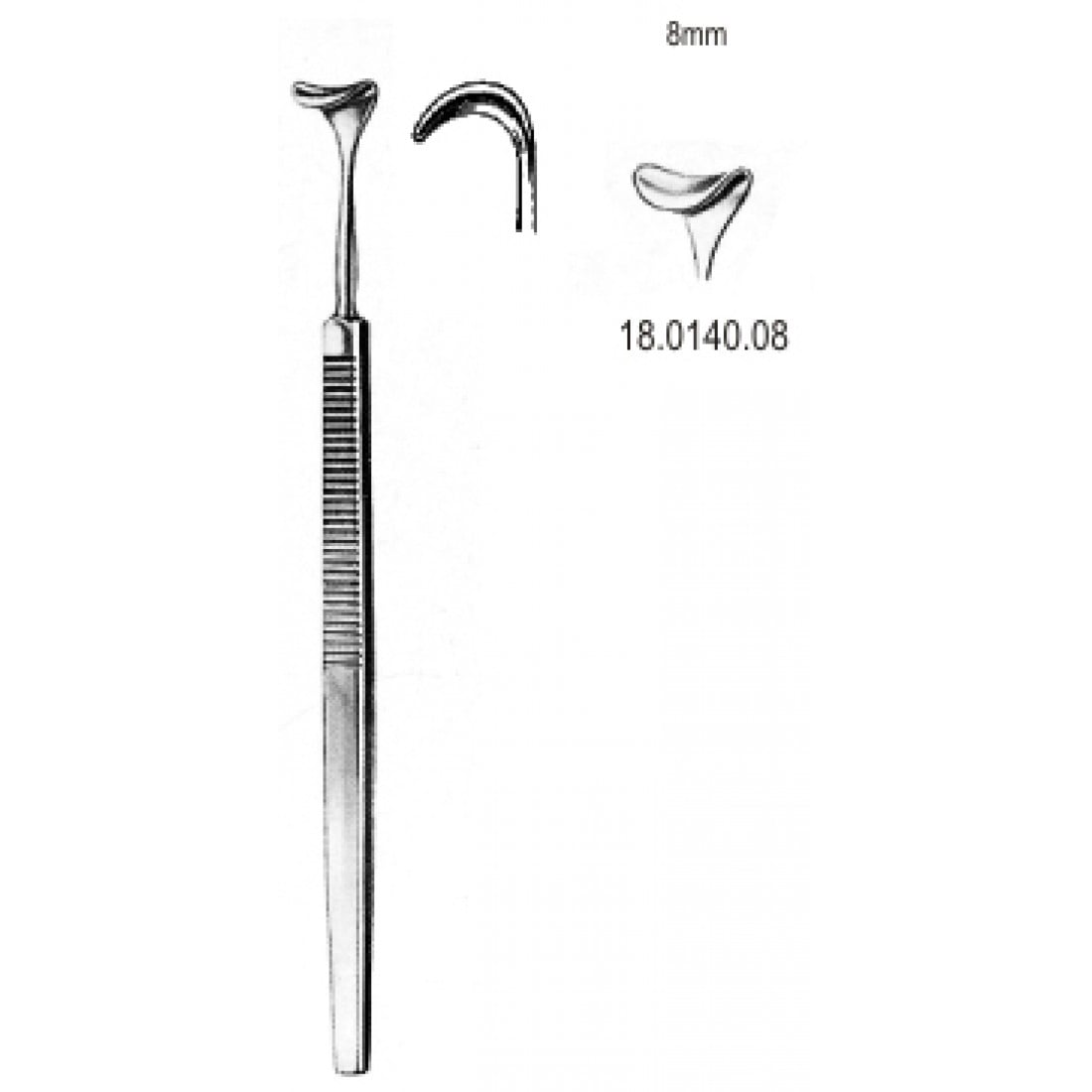 18.0140.08 Desmarres Ekartör Göz Kapağı 8x160mm