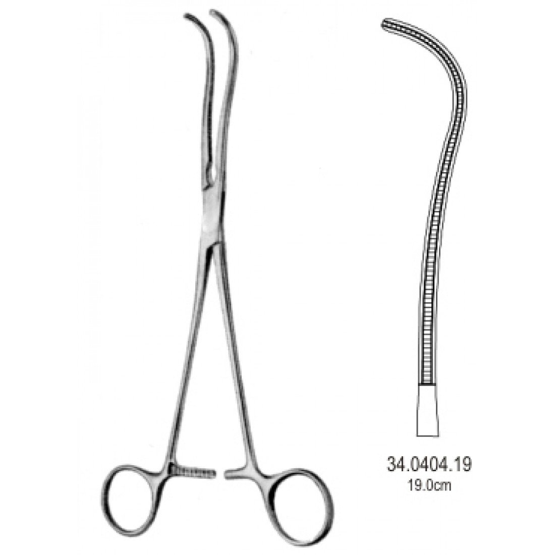 34.0404.19 DeBakey Diseksiyon & Ligaşür Forsepsi 19cm