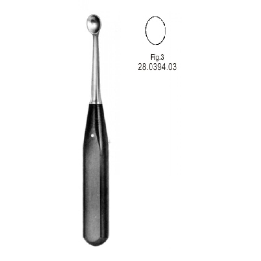 28.0394.03 Volkmann Kemik Küreti  17cm Fig.3