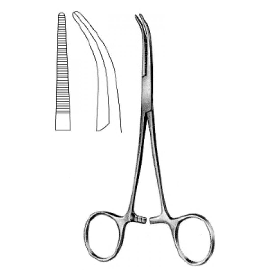 14.0142.14 Dandy Hemostatik Forseps Eğri  14cm
