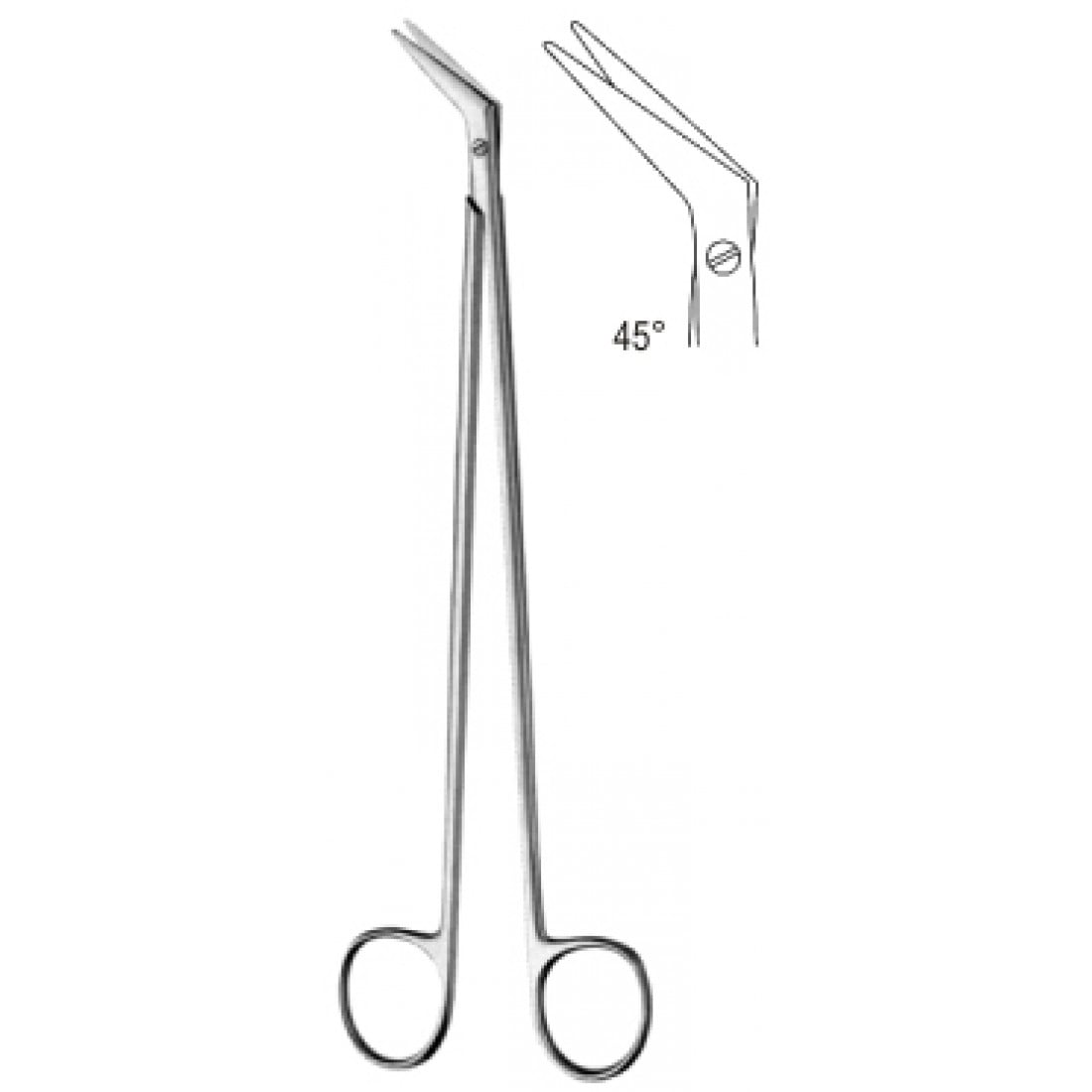 10.0536.23 DeBakey Vasküler Makas 23cm 45ø