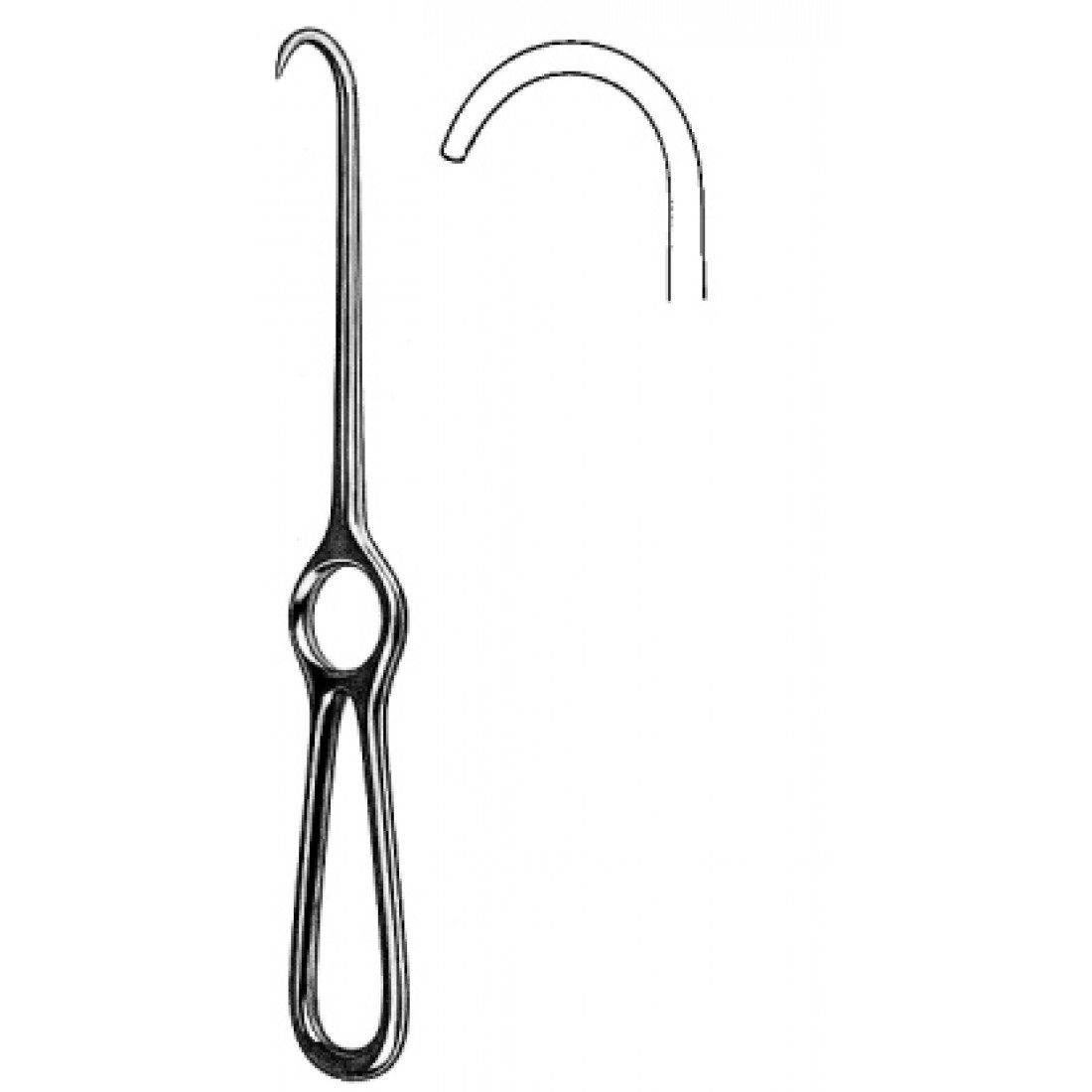 18.0262.21 Volkmann Kemik Kanca Ekartör Künt 1 Dişli  21.5cm