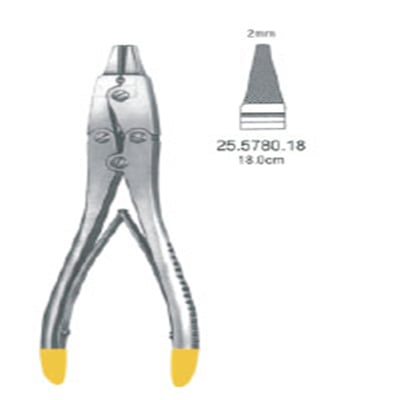 25.5780.18 Tel Bükme Pensi  Çift Hareketli, 2mm, 18cm TC