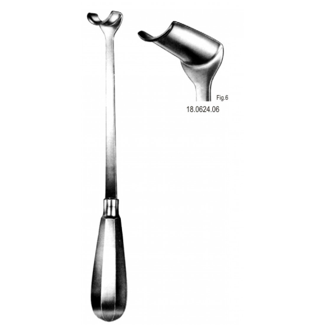 18.0624.06 Ross Aortic Wall Retractor 25x39mm, 27cm