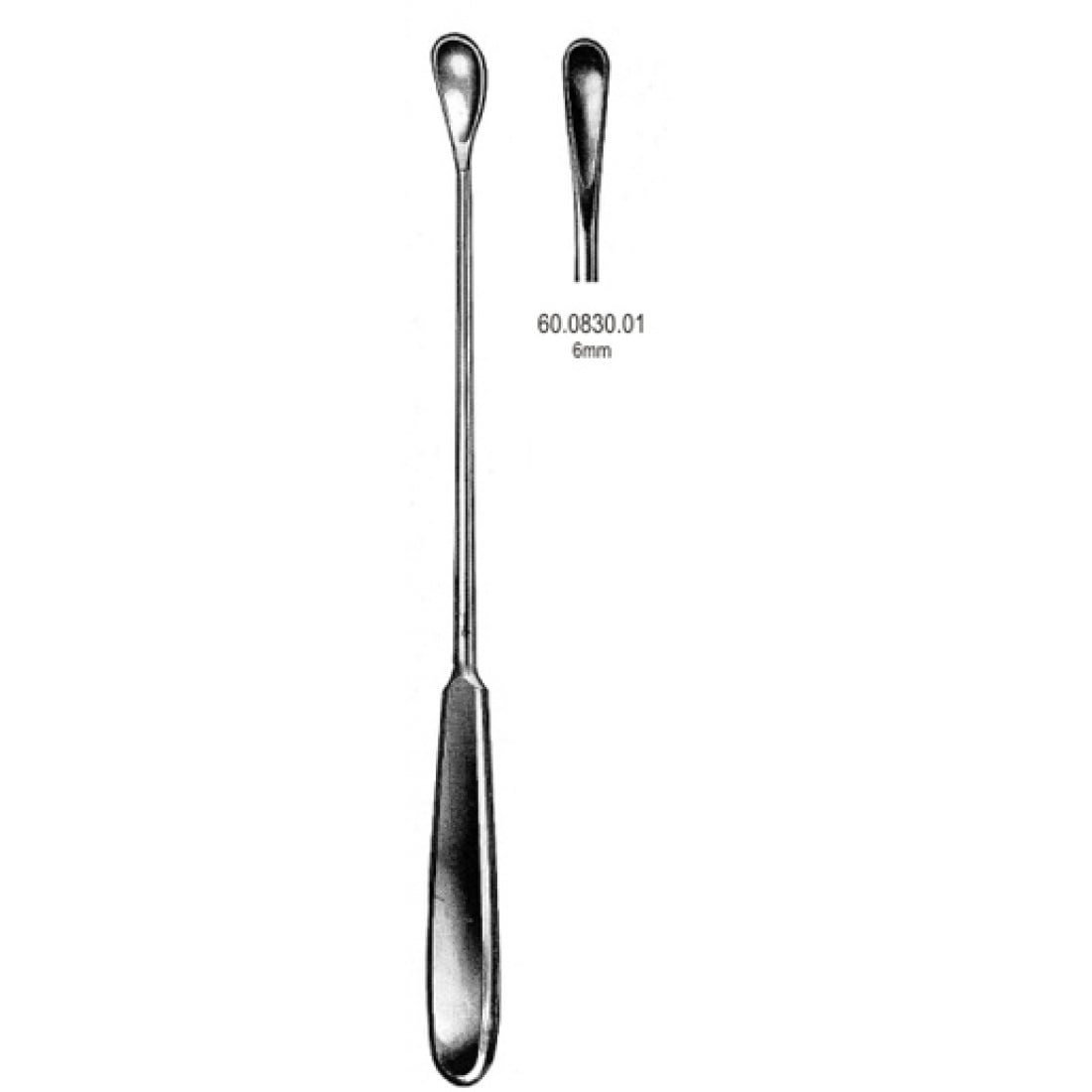 60.0830.01 Gourdet Rahim Kepçesi Künt 6mm, 28cm