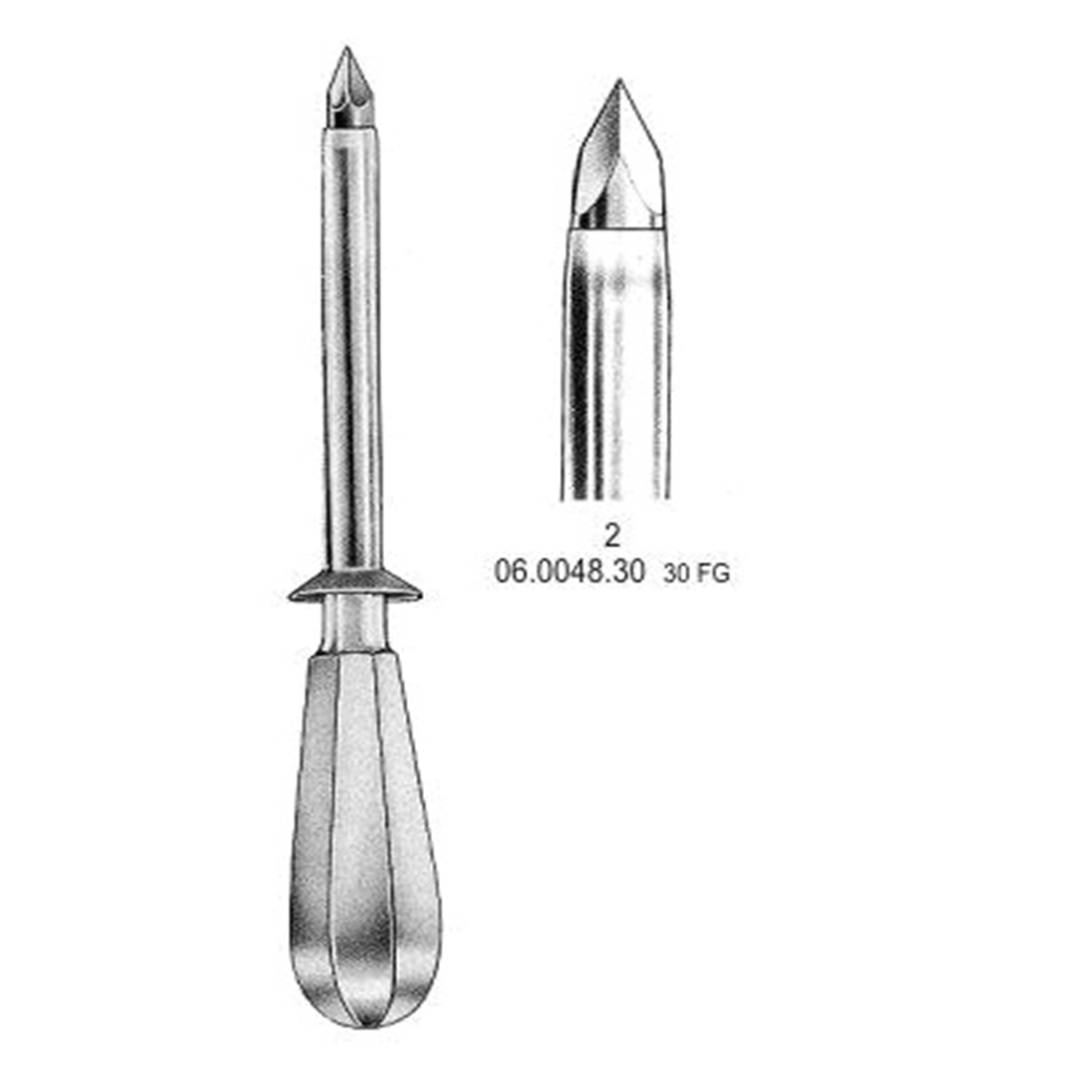 06.0048.30 Nelson Trokar Toraks 30 Fg Fig.2